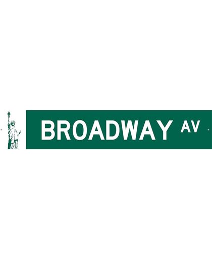 Signs-USA straatnaambord - Broadway Avenue - Wandbord - Dibond - 60x12 cm