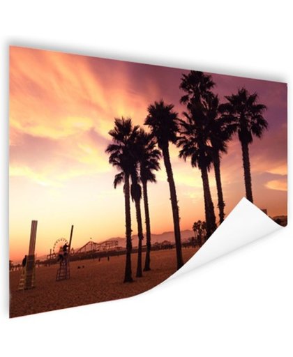 Santa Monica Beach LA Poster 120x80 cm - Foto print op Poster (wanddecoratie)