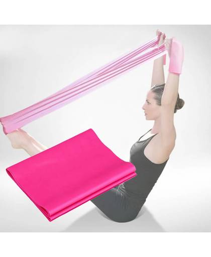 Stretchband - weerstandsband - fitness band - yoga - pilates - buikspieren - roze - DisQounts