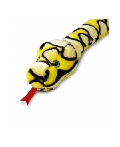 Keel toys pluche slang knuffel geel 200 cm