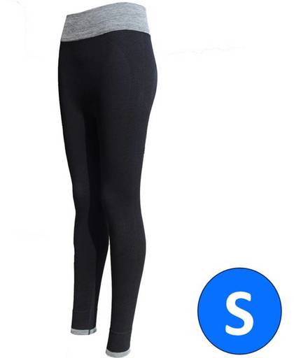 Yoga legging – sportbroek - Zwart - Maat S - gewoven stof - comfortabel - elastisch - ideaal voor de work-out - DisQounts