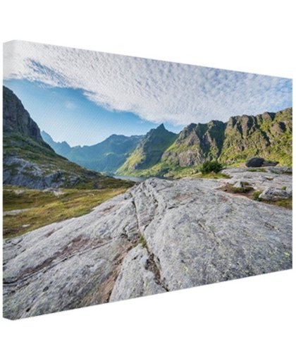 Noors berglandschap Canvas 120x80 cm - Foto print op Canvas schilderij (Wanddecoratie)