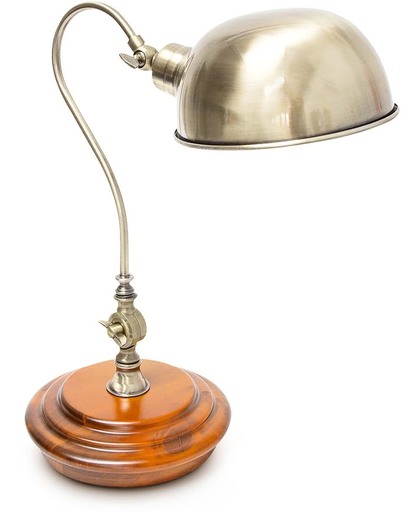 relaxdays Tafellamp retro design - Leeslamp verstelbare arm en lampenkap - Bureaulamp.