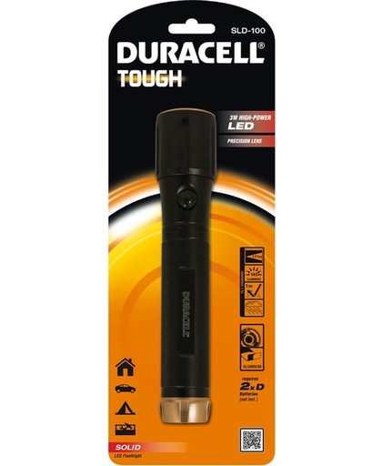 Duracell Tough Zaklamp LED Zwart, Goud