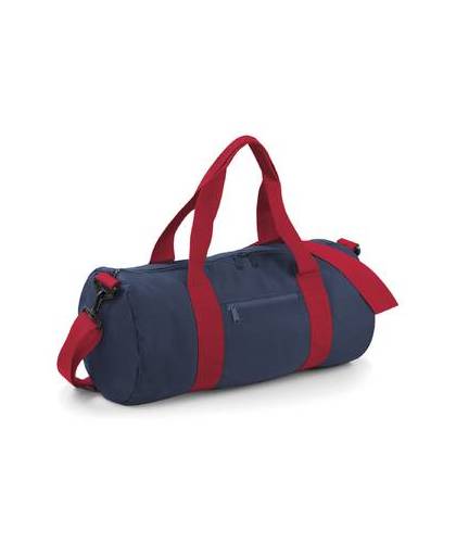 Bagbase retro schoudertas french navy/classic red 20 liter
