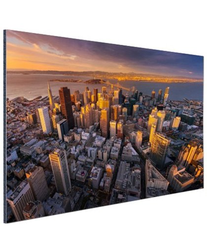 Luchtfoto San Francisco Aluminium 120x80 cm - Foto print op Aluminium (metaal wanddecoratie)