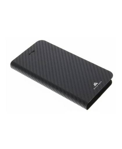 Zwarte flex carbon booklet case voor de iphone 8 / 7 / 6 / 6s