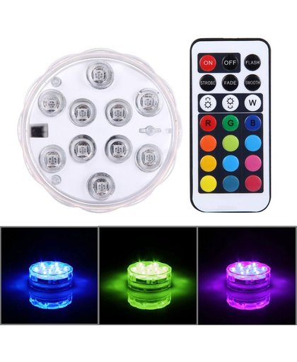 Cylinder Remote Controlled Waterproof Submersible LED Light with 10 LED Lights & Remote Controllor  Remote Control Range(in Open Area): 24-30 Feet