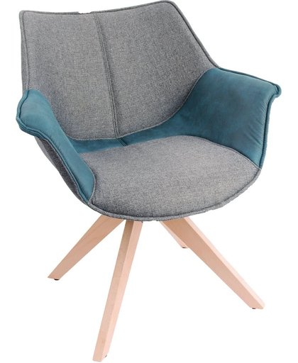 Feel Furniture - Bruce stoel - Grijs & Blauw