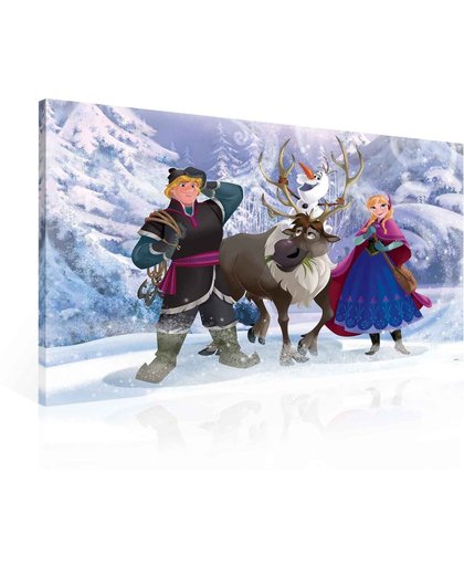 Disney Frozen Anna Sven Olaf Kristoff Canvas Print 100cm x 75cm