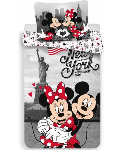 Disney Minnie Mouse New York - Dekbedovertrek - Eenpersoons - 140 x 200 cm - Multi