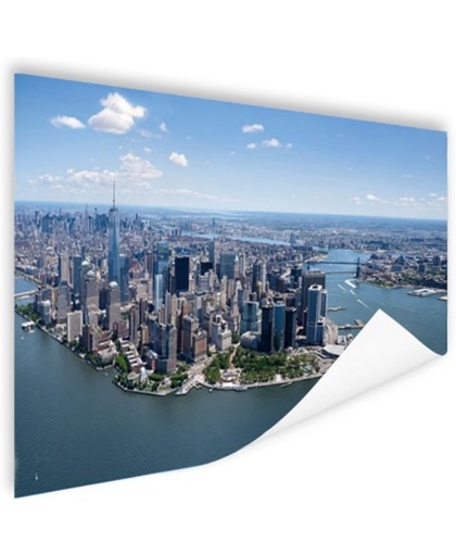 Luchtfoto New York Poster 60x40 cm - Foto print op Poster (wanddecoratie)
