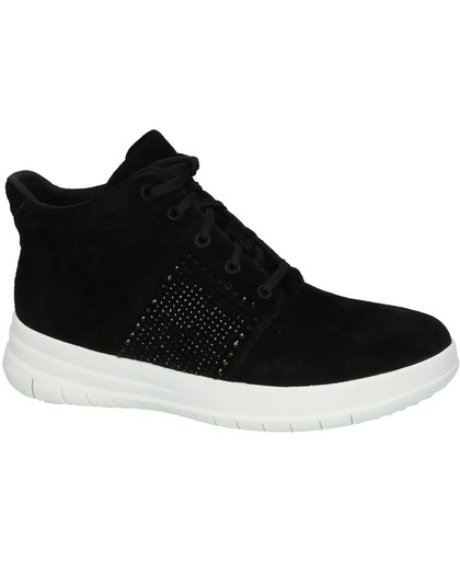 FitFlop - Sporty Pop X Crystal High Top  - Sneaker hoog gekleed - Dames - Maat 38 - Zwart - H62-001 -Black