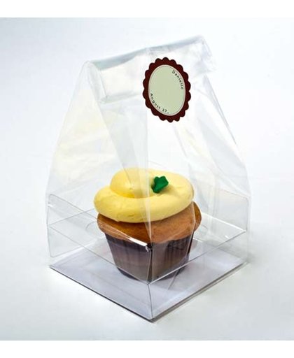 Cupcake Zakken met Papieren Bodem voor 1 Cupcake 10.2x10.2x17.8cm (100 Stuks) [CBG4]