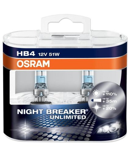 Osram Nightbreaker Unlimited HB4 12V 50W 9006NBU (Duobox)