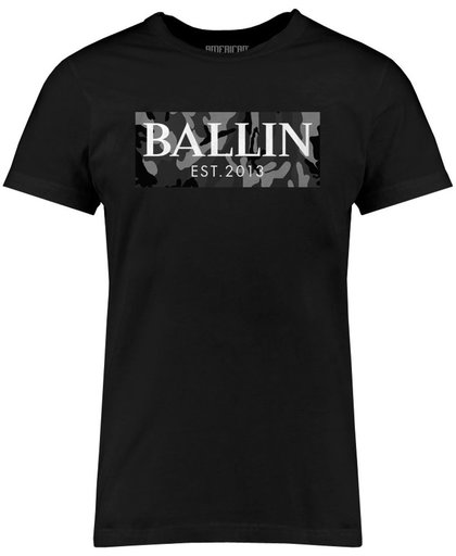 Ballin - Camo Grey Shirt - Zwart - XL
