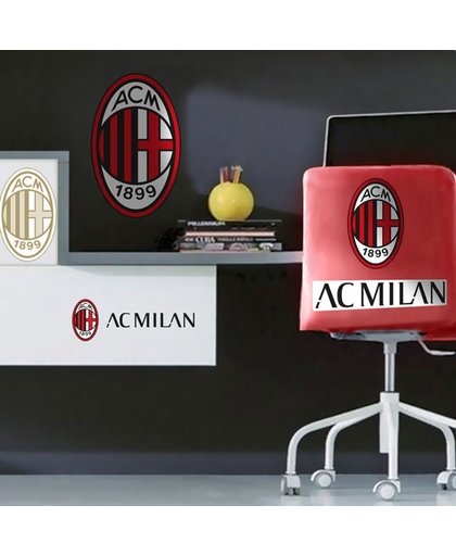 Muursticker Voetbalclub AC Milan logo - Kinderkamer - set van 5 stickers