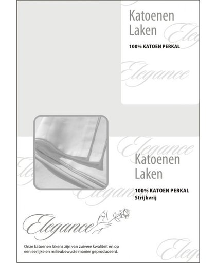 Laken Katoen Perkal - licht grijs 200x260