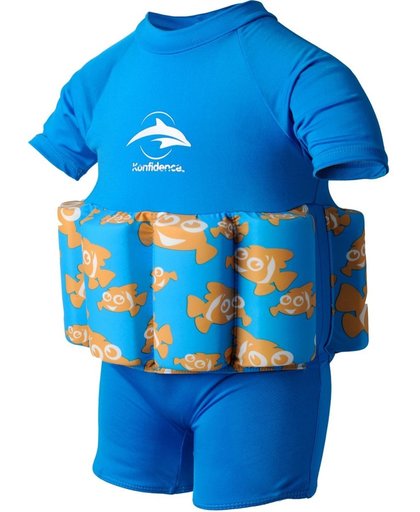 Konfidence – Drijfpakje kind – Zwempak met drijvers voor kinderen van ca. 1-2 jr en 12-16 kg – Clownfish – Blauw