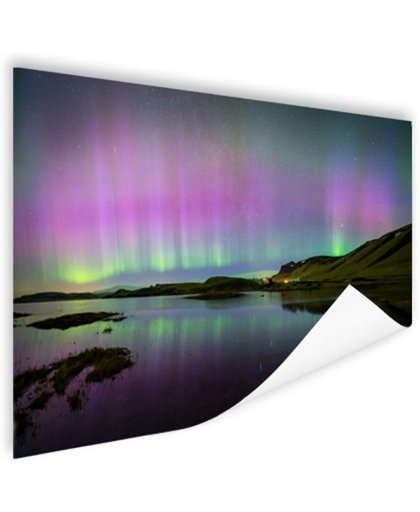 Waanzinnig noorderlicht in IJsland Poster 90x60 cm - Foto print op Poster (wanddecoratie)