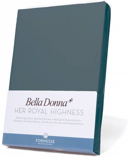 Bella Donna Lits-Jumeaux Hoeslaken Jersey - blauwgrijs-0209 180/200-200/220