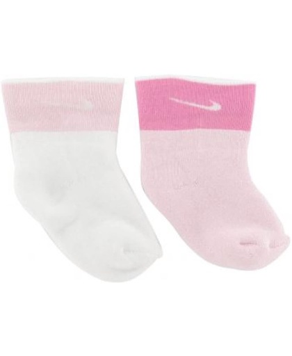 Nike Nike 2Pack Socks Baby Bootie - Sportsokken -  Kinderen - Maat 18 - 22 - Wit;Roze