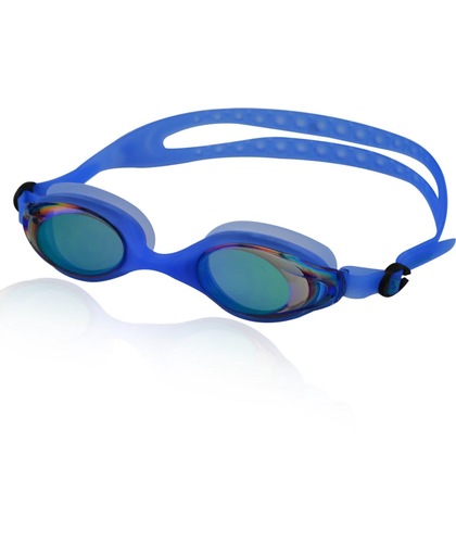 #DoYourSwimming - Zwembril incl. transportbox - »Barracuda« - anti-fog systeem, krasbestendige glazen met geïntegreerde UV-bescherming  - Vanaf ca. 12 jaar & volwassenen - blauw