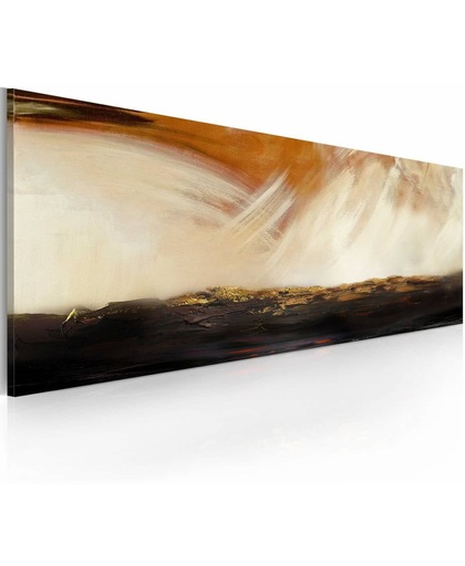 Handgeschilderd schilderij - De storm  100x40cm
