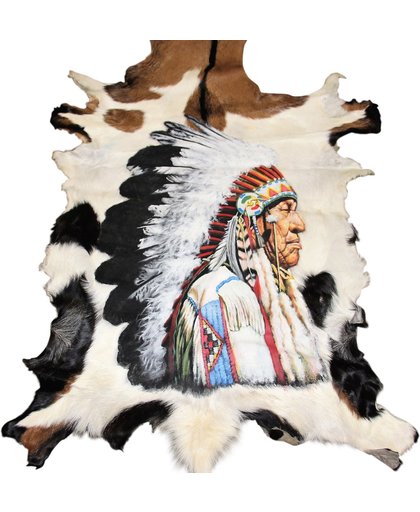 Geitenvel geitenvacht geitenkleed handbeschilderd Native Indian