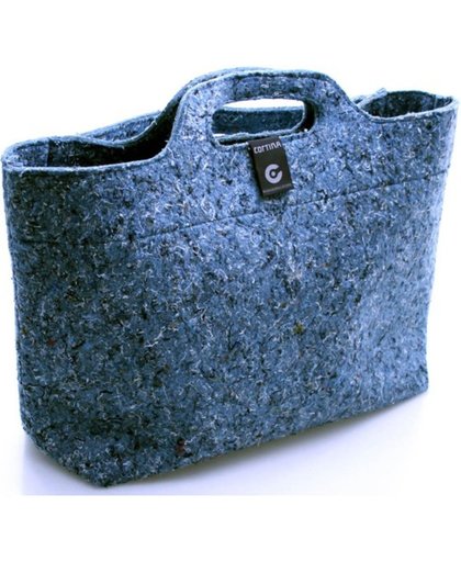 Cortina Sofia Shopper Bag 18L Denim Blue - van recyclede spijkerbroeken - voor op voordrager