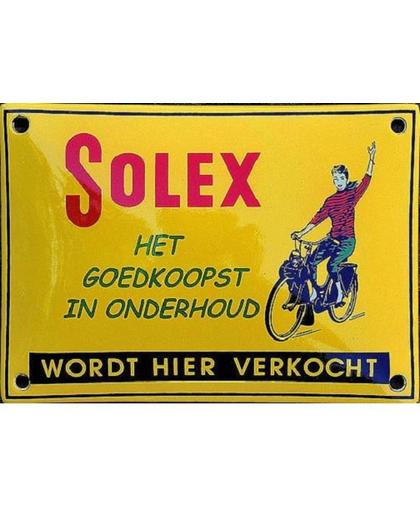 Solex Wordt hier verkocht Emaille bordje 10 x 14 cm