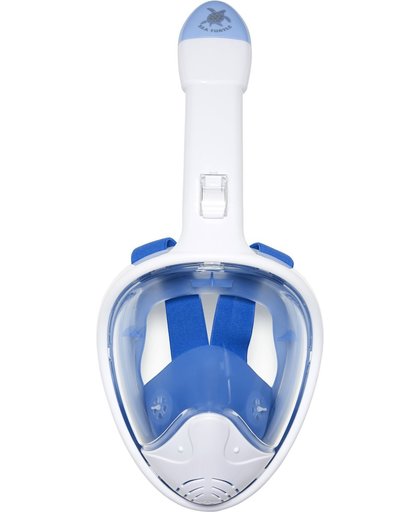 Sea Turtle Flex Deluxe Full Face Mask - Snorkelmasker - L/XL - Wit/Blauw