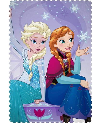 Frozen fleece deken, Disney Frozen Anna en Elsa plaid