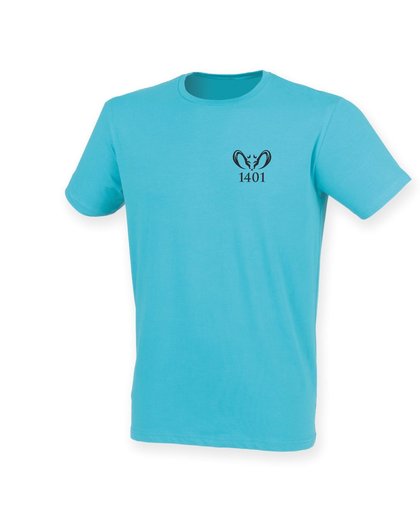 T-Shirt Feelgood Stretch Surf blauw - Label 1401