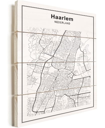 Stadskaarten Haarlem vurenhout 50x70 cm
