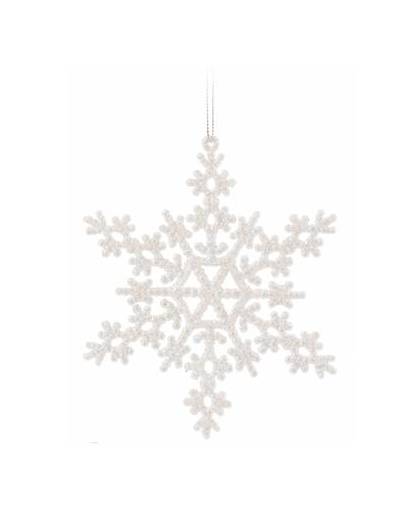 Sneeuwvlok decoratie wit 14,5 cm type 2