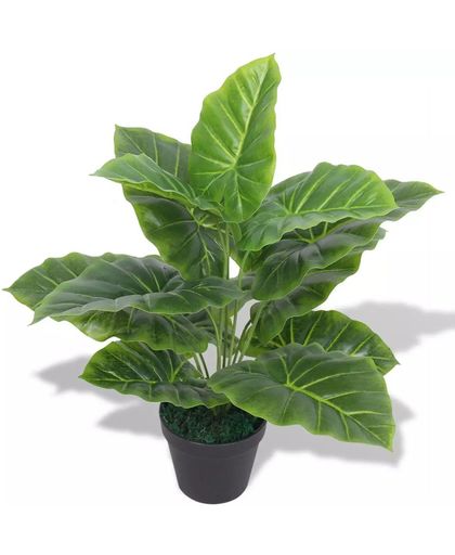 vidaXL Kunst taro plant met pot 45 cm groen