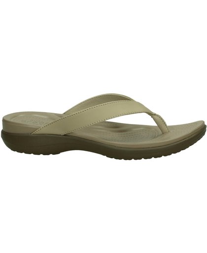 Crocs - Capri V Flip W - Sportieve slippers - Dames - Maat 36 - Bruin - 27L -Chai/Walnut