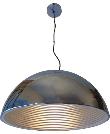 Basiclamp hanglamp Linda - ribbel - chroom - 40 cm.