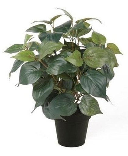 Kunstplant philodendron groen in pot 38 cm - Kamerplant groene philodendron