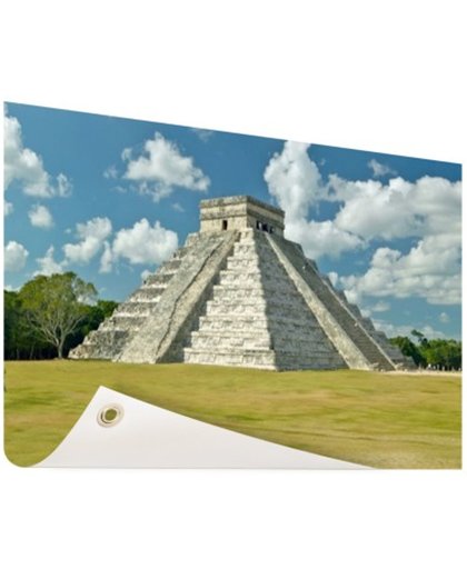 Maya Piramide van Kukulkan  Tuinposter 120x80 cm - Foto op Tuinposter (tuin decoratie)