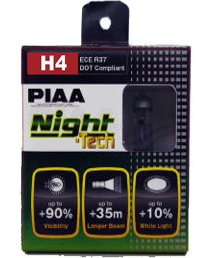 PIAA Night Tech H4 Halogeen Lampen - 2 stuks