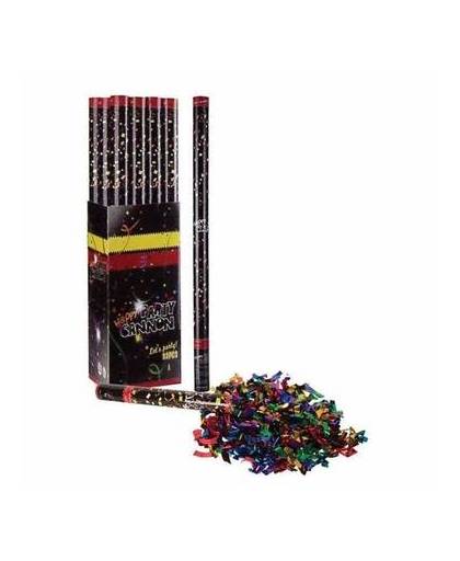 Confetti kanon multi kleur metallic 40 cm