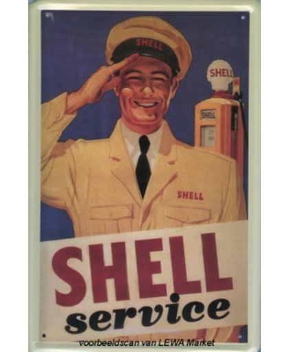 Shell reclame Shell Service reclamebord 10x15 cm