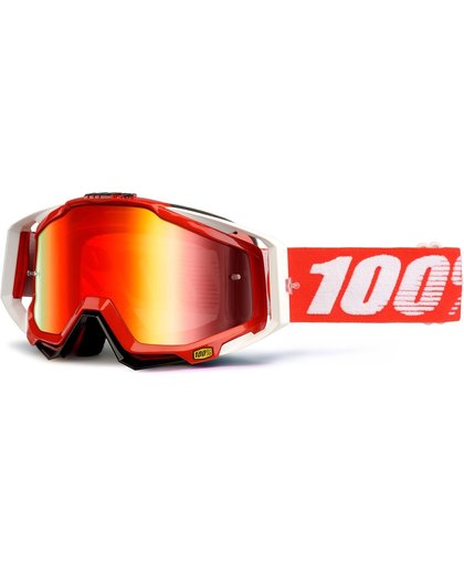 100% Crossbril Racecraft Fire Red/Mirror Red