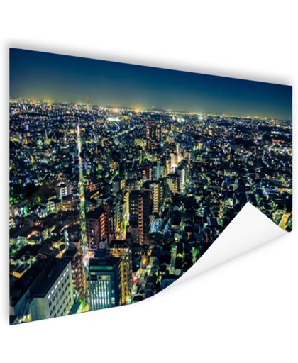 Duizenden lichtjes Tokio Poster 150x75 cm - Foto print op Poster (wanddecoratie)