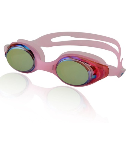 #DoYourSwimming - Zwembril incl. transportbox - »Snake« - anti-fog systeem, krasbestendige glazen met geïntegreerde UV-bescherming  - Vanaf ca. 12 jaar & volwassenen - pink