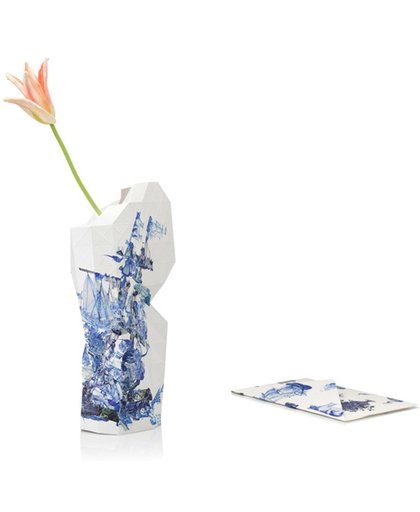 Pepe Heykoop Paper vase cover - Dutch designvaas - Delfts blauwe iconen