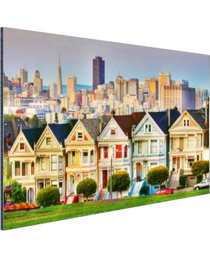 Architectuur van San Fransisco Aluminium 120x80 cm - Foto print op Aluminium (metaal wanddecoratie)