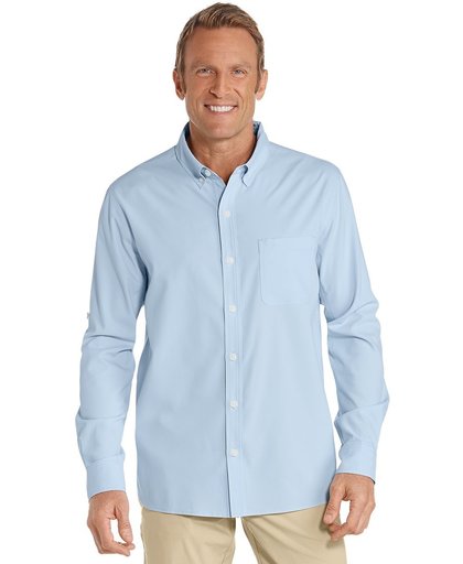 Coolibar UV overhemd Heren - Lichtblauw - Maat S